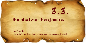 Buchholzer Benjamina névjegykártya